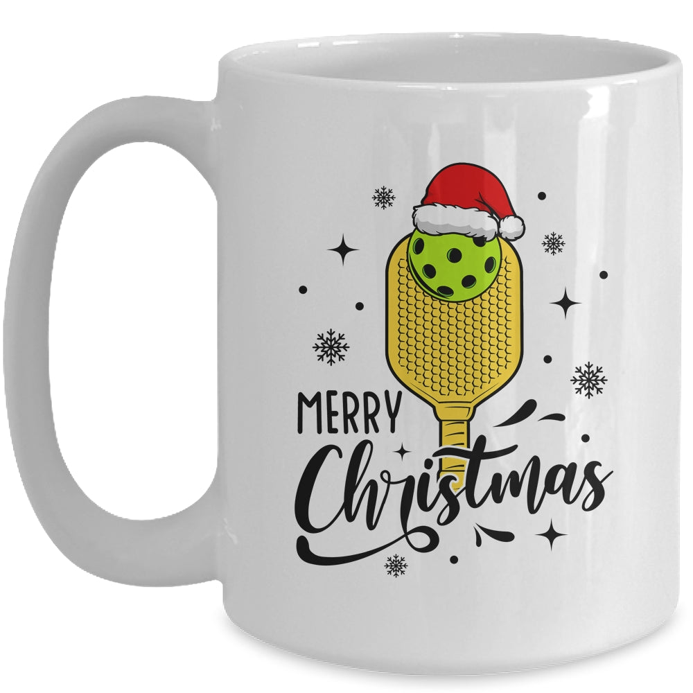 Christmas Pickleball Santa Hat Pickleball Player Winter Mug | siriusteestore