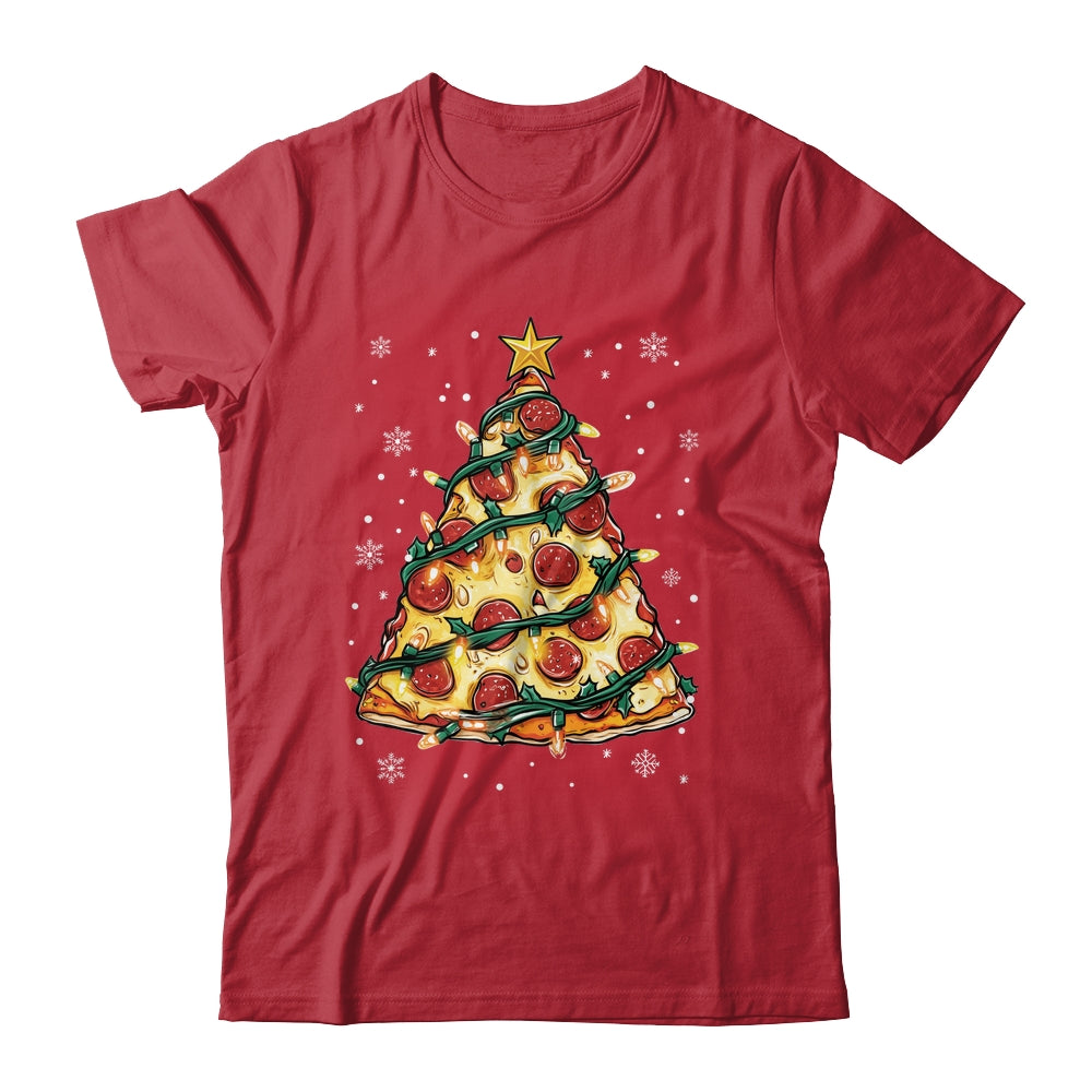 Christmas Pizza Xmas Tree Funny Xmas Food Men Women Kids Shirt & Sweatshirt | siriusteestore