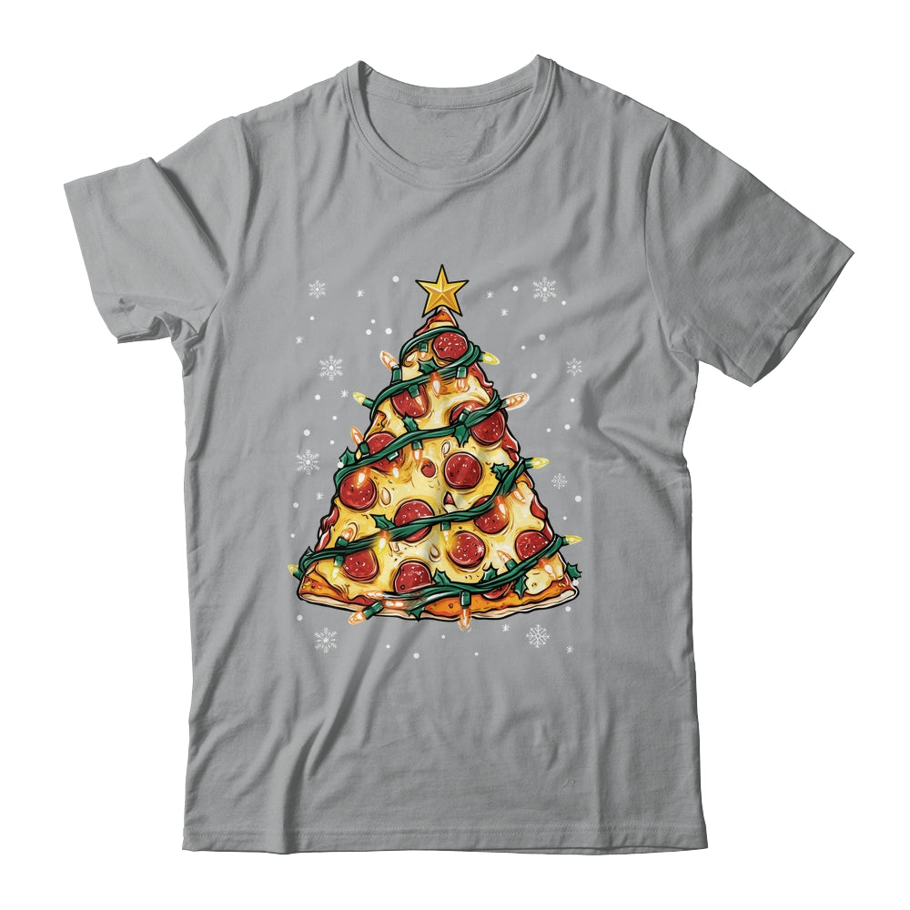 Christmas Pizza Xmas Tree Funny Xmas Food Men Women Kids Shirt & Sweatshirt | siriusteestore