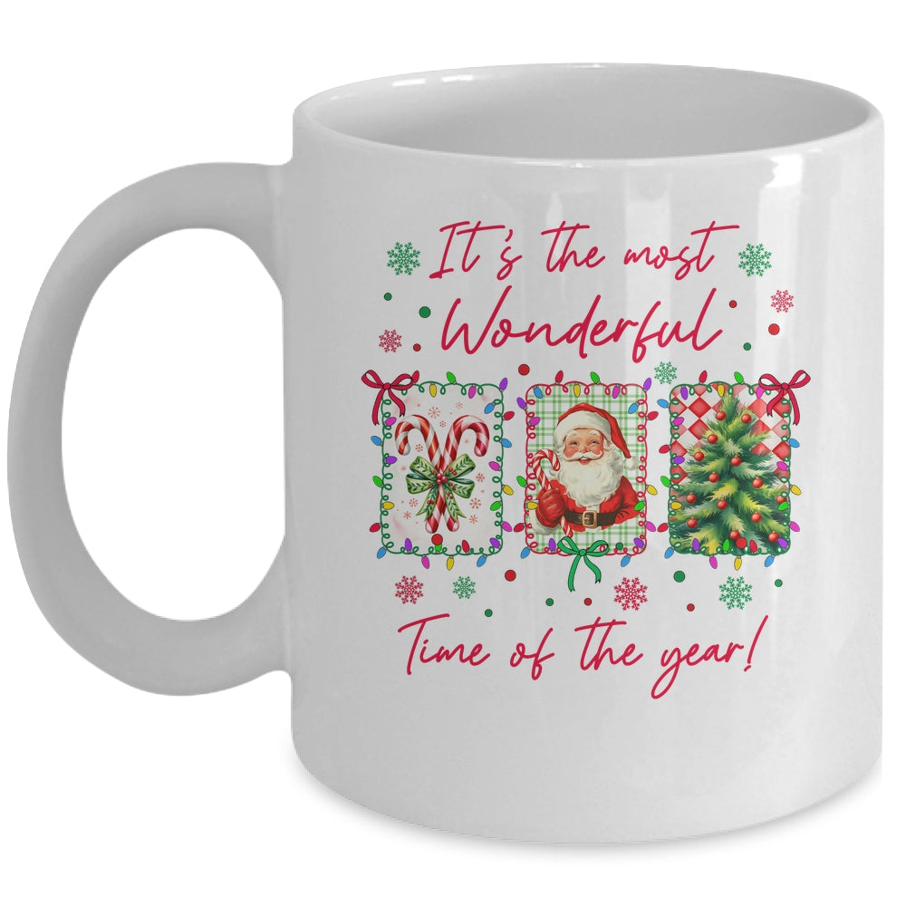 Christmas Retro It's The Most Wonderful Time Of The Year Mug | siriusteestore