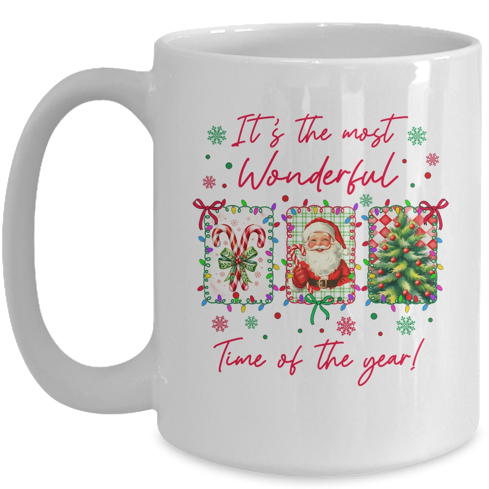 Christmas Retro It's The Most Wonderful Time Of The Year Mug | siriusteestore