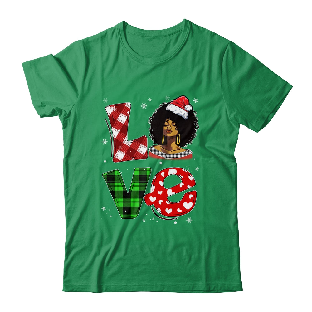 Christmas Santa Hat Black African Girl American Afro Melanin Shirt & Sweatshirt | siriusteestore