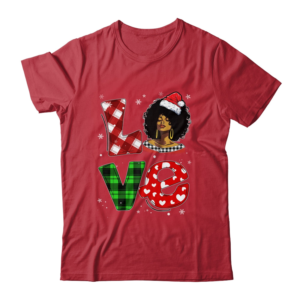 Christmas Santa Hat Black African Girl American Afro Melanin Shirt & Sweatshirt | siriusteestore