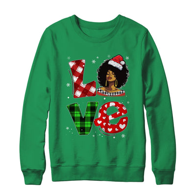 Christmas Santa Hat Black African Girl American Afro Melanin Shirt & Sweatshirt | siriusteestore
