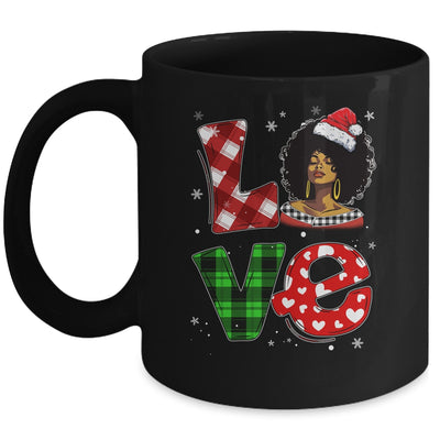 Christmas Santa Hat Black African Girl American Afro Melanin Mug | siriusteestore