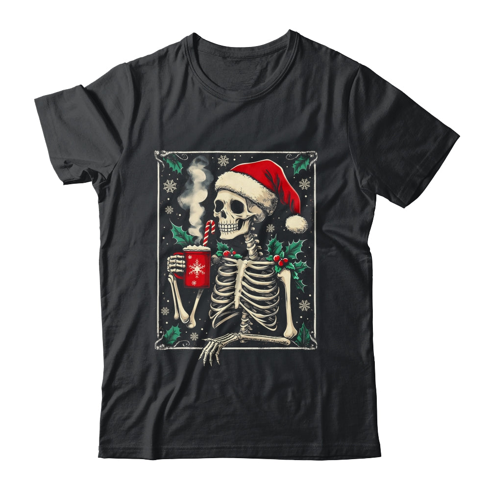 Christmas Skeleton Hot Cocoa Scary Spooky Xmas Holiday Shirt & Sweatshirt | siriusteestore