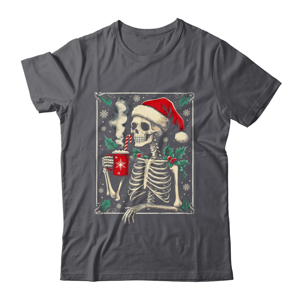 Christmas Skeleton Hot Cocoa Scary Spooky Xmas Holiday Shirt & Sweatshirt | siriusteestore