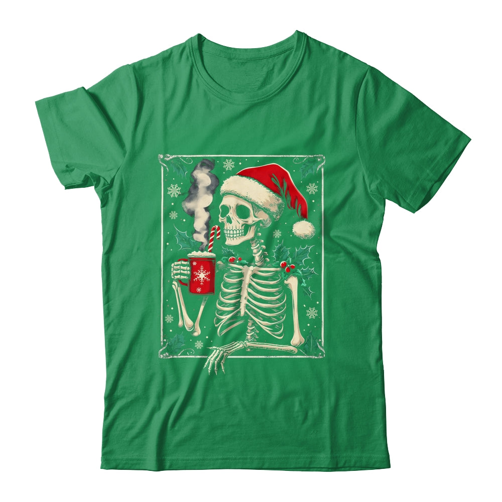 Christmas Skeleton Hot Cocoa Scary Spooky Xmas Holiday Shirt & Sweatshirt | siriusteestore