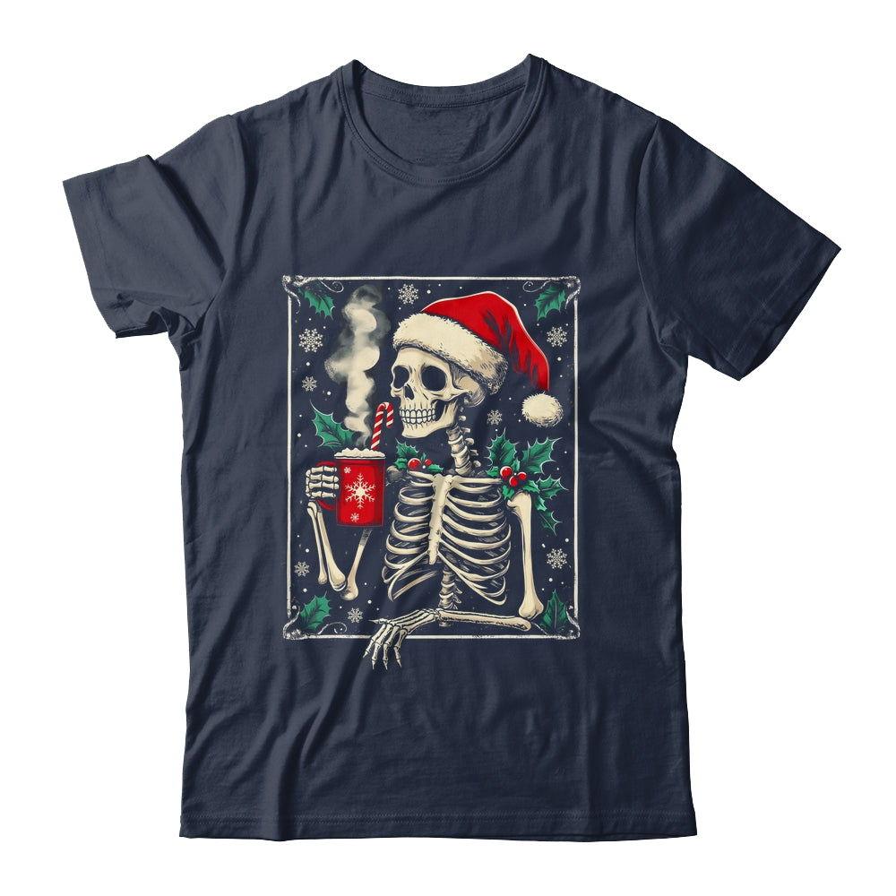 Christmas Skeleton Hot Cocoa Scary Spooky Xmas Holiday Shirt & Sweatshirt | siriusteestore