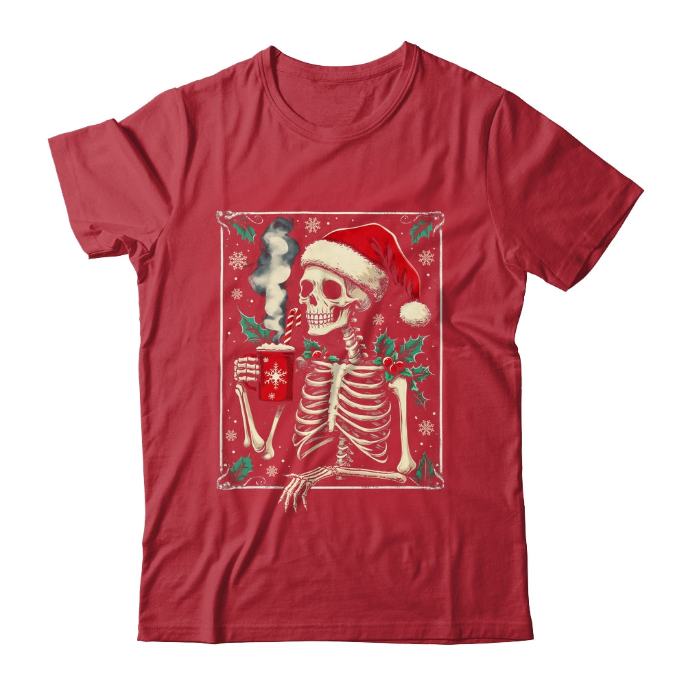 Christmas Skeleton Hot Cocoa Scary Spooky Xmas Holiday Shirt & Sweatshirt | siriusteestore