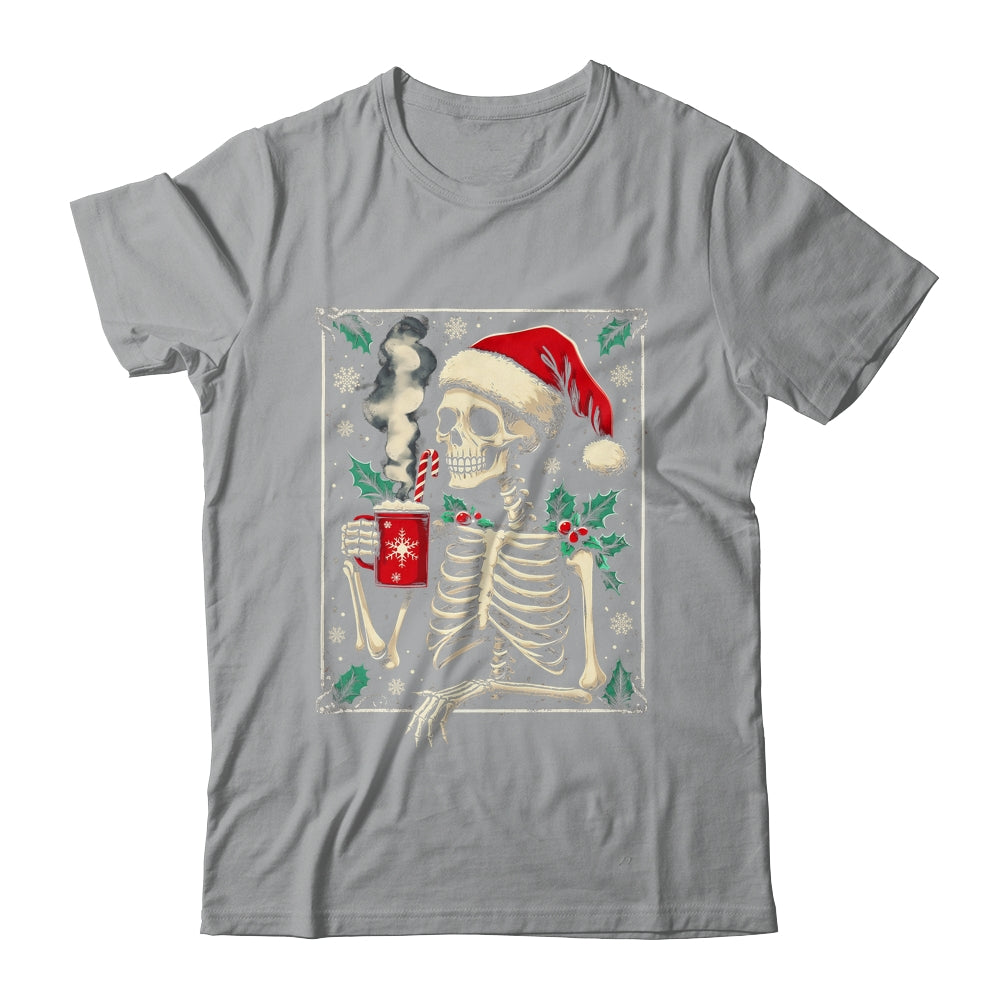 Christmas Skeleton Hot Cocoa Scary Spooky Xmas Holiday Shirt & Sweatshirt | siriusteestore