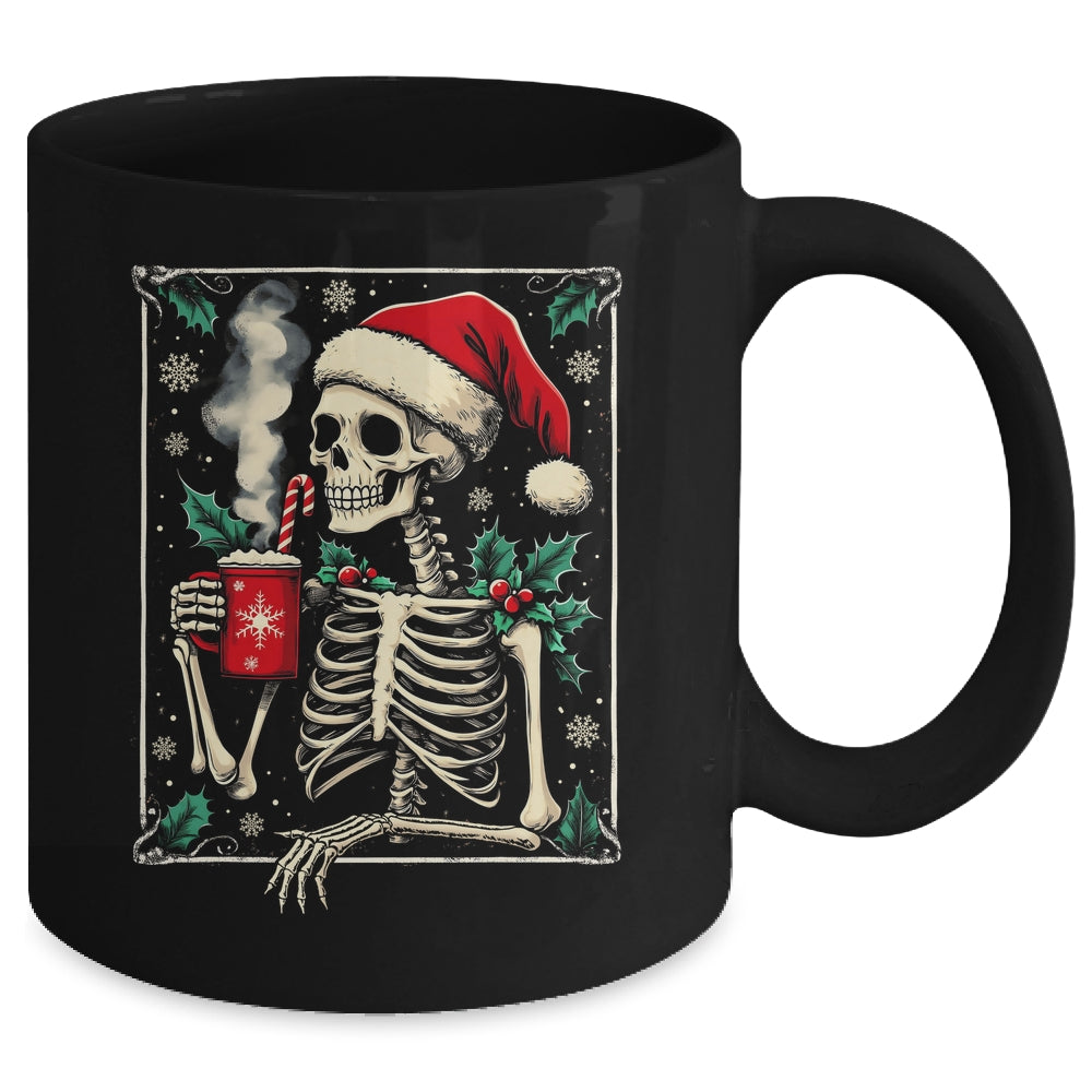 Christmas Skeleton Hot Cocoa Scary Spooky Xmas Holiday Mug | siriusteestore