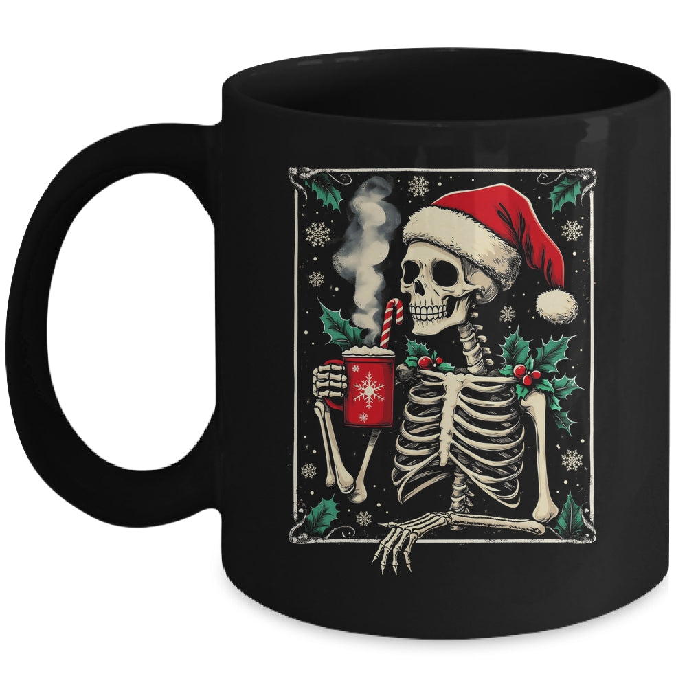 Christmas Skeleton Hot Cocoa Scary Spooky Xmas Holiday Mug | siriusteestore