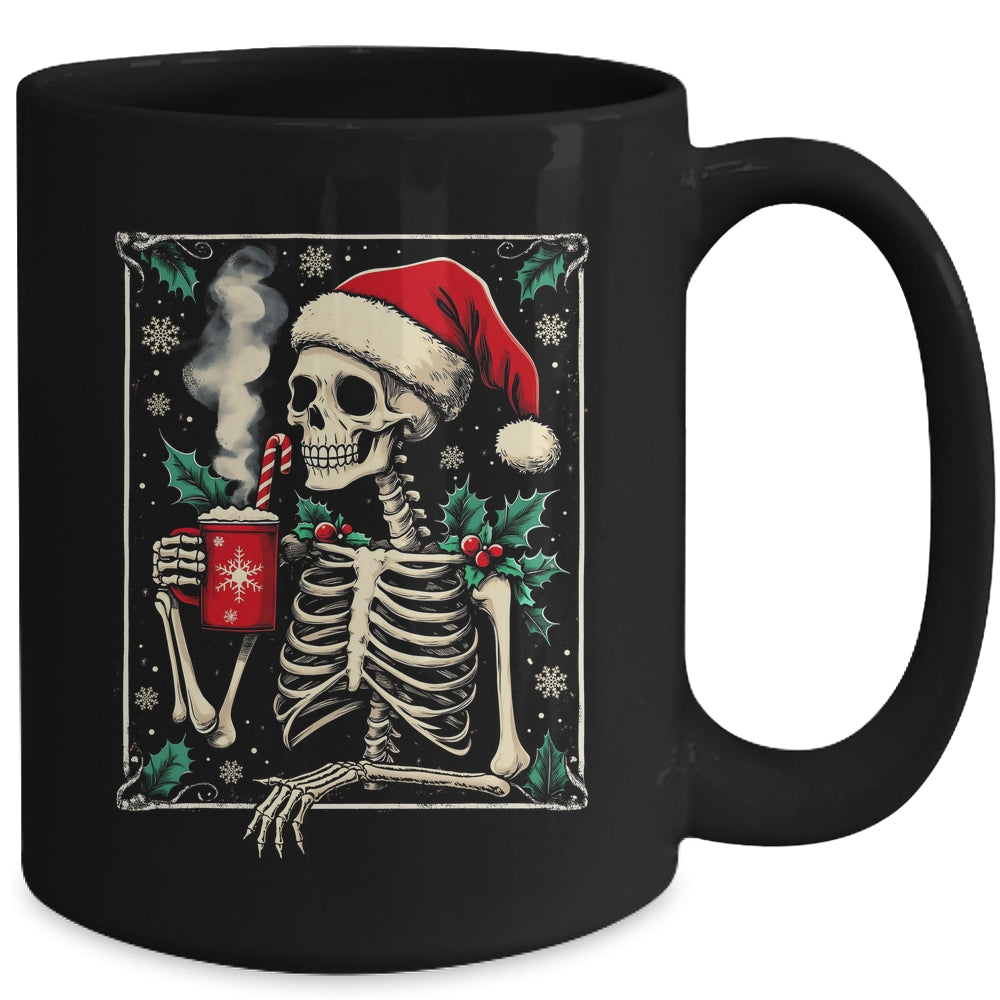 Christmas Skeleton Hot Cocoa Scary Spooky Xmas Holiday Mug | siriusteestore