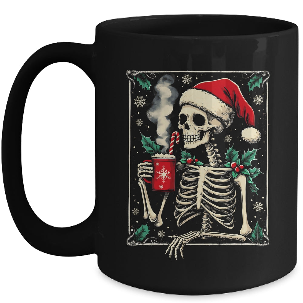 Christmas Skeleton Hot Cocoa Scary Spooky Xmas Holiday Mug | siriusteestore