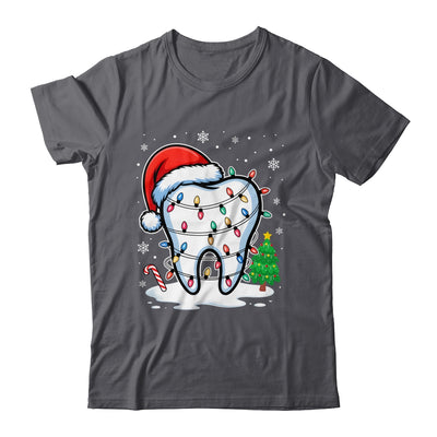 Christmas Teeth Dentist Dental Xmas Lights Santa Hat Holiday Shirt & Sweatshirt | siriusteestore