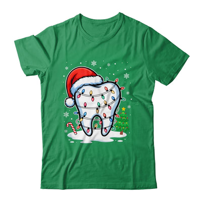 Christmas Teeth Dentist Dental Xmas Lights Santa Hat Holiday Shirt & Sweatshirt | siriusteestore