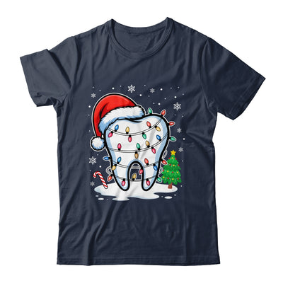 Christmas Teeth Dentist Dental Xmas Lights Santa Hat Holiday Shirt & Sweatshirt | siriusteestore