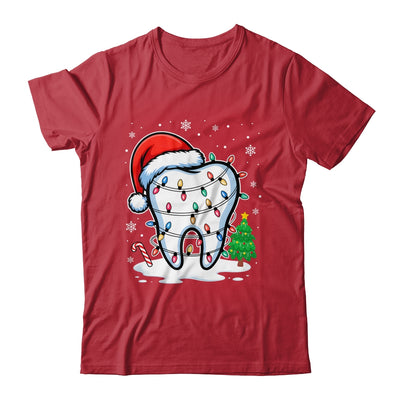 Christmas Teeth Dentist Dental Xmas Lights Santa Hat Holiday Shirt & Sweatshirt | siriusteestore