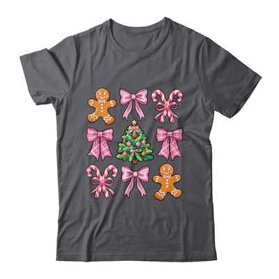 Christmas Tree Gingerbread Man Coquette Bow Xmas Girls Kids Shirt & Sweatshirt | siriusteestore