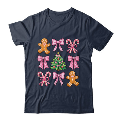Christmas Tree Gingerbread Man Coquette Bow Xmas Girls Kids Shirt & Sweatshirt | siriusteestore