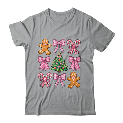 Christmas Tree Gingerbread Man Coquette Bow Xmas Girls Kids Shirt & Sweatshirt | siriusteestore