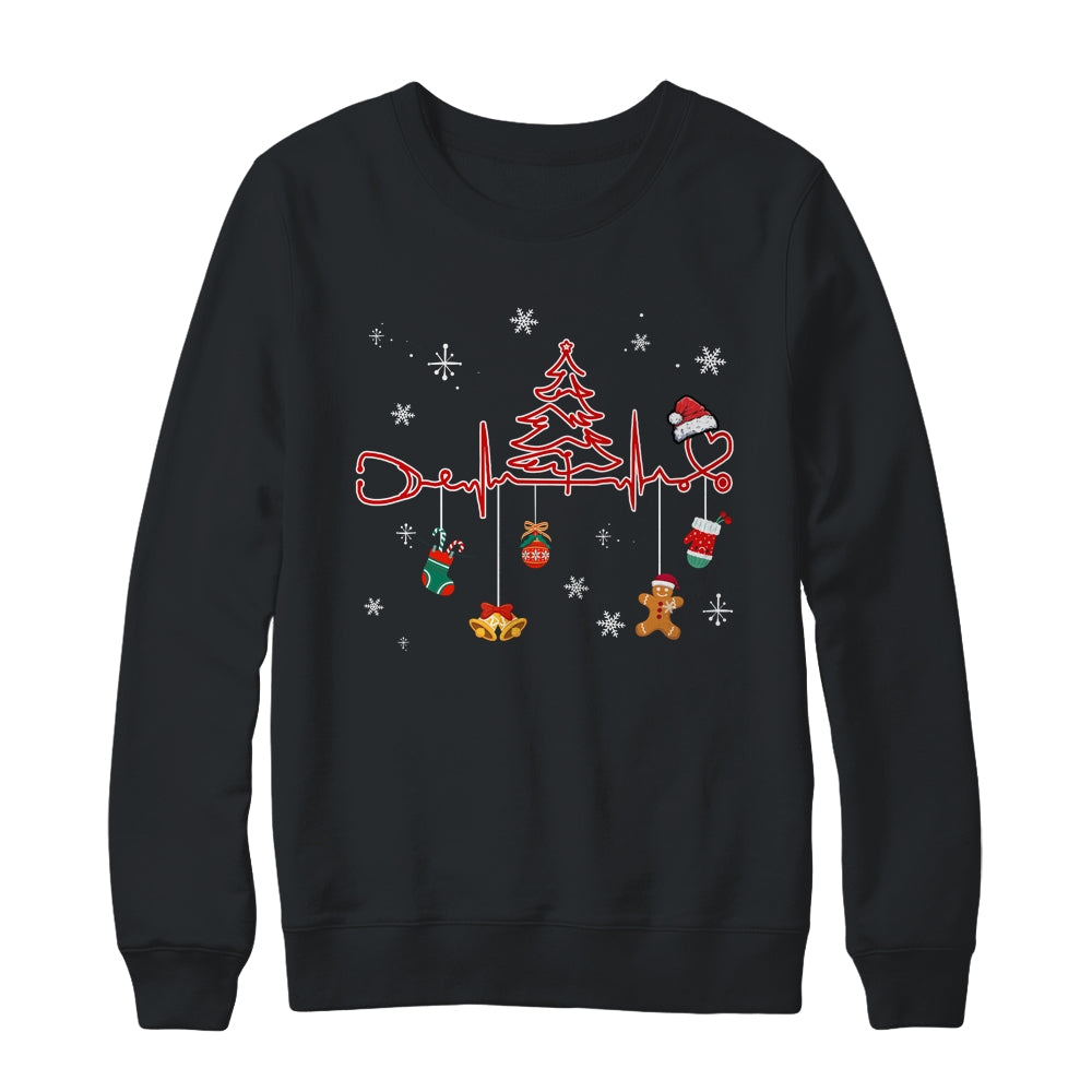 Christmas Tree Heartbeat Funny Christmas Nursing Costume Shirt & Sweatshirt | siriusteestore
