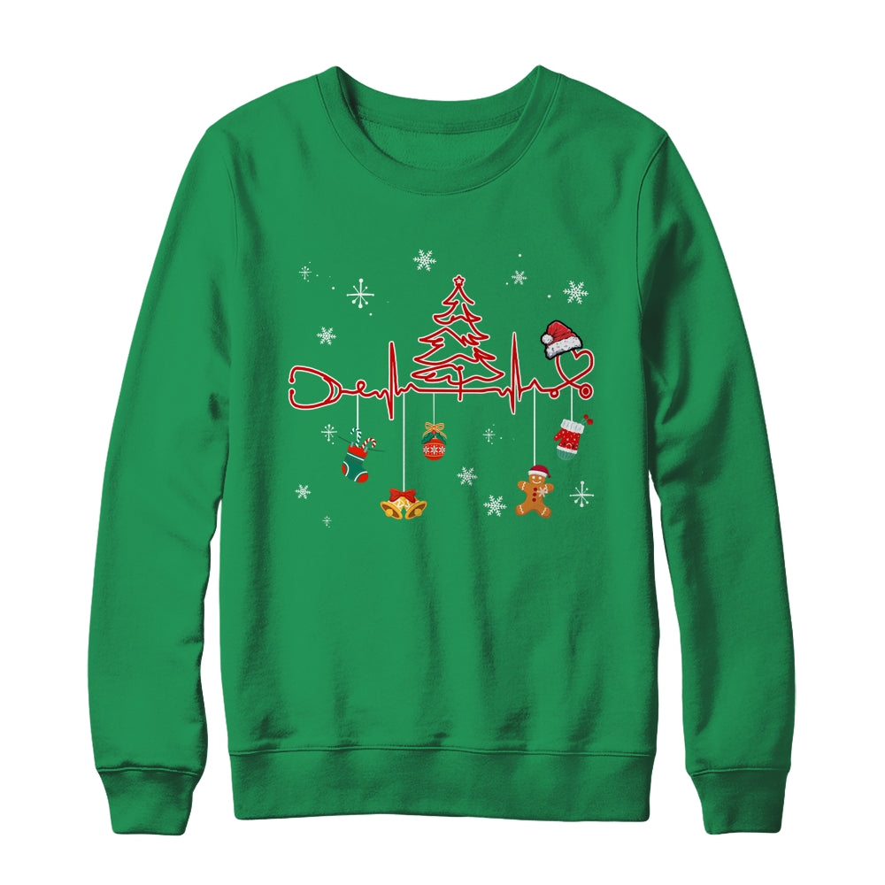 Christmas Tree Heartbeat Funny Christmas Nursing Costume Shirt & Sweatshirt | siriusteestore