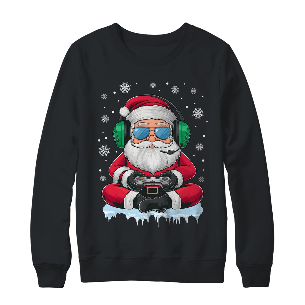 Christmas Xmas Boys Men Video Game Santa Claus Funny Shirt & Sweatshirt | siriusteestore