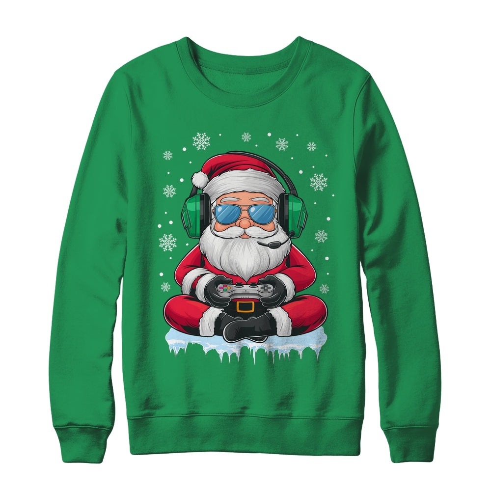 Christmas Xmas Boys Men Video Game Santa Claus Funny Shirt & Sweatshirt | siriusteestore