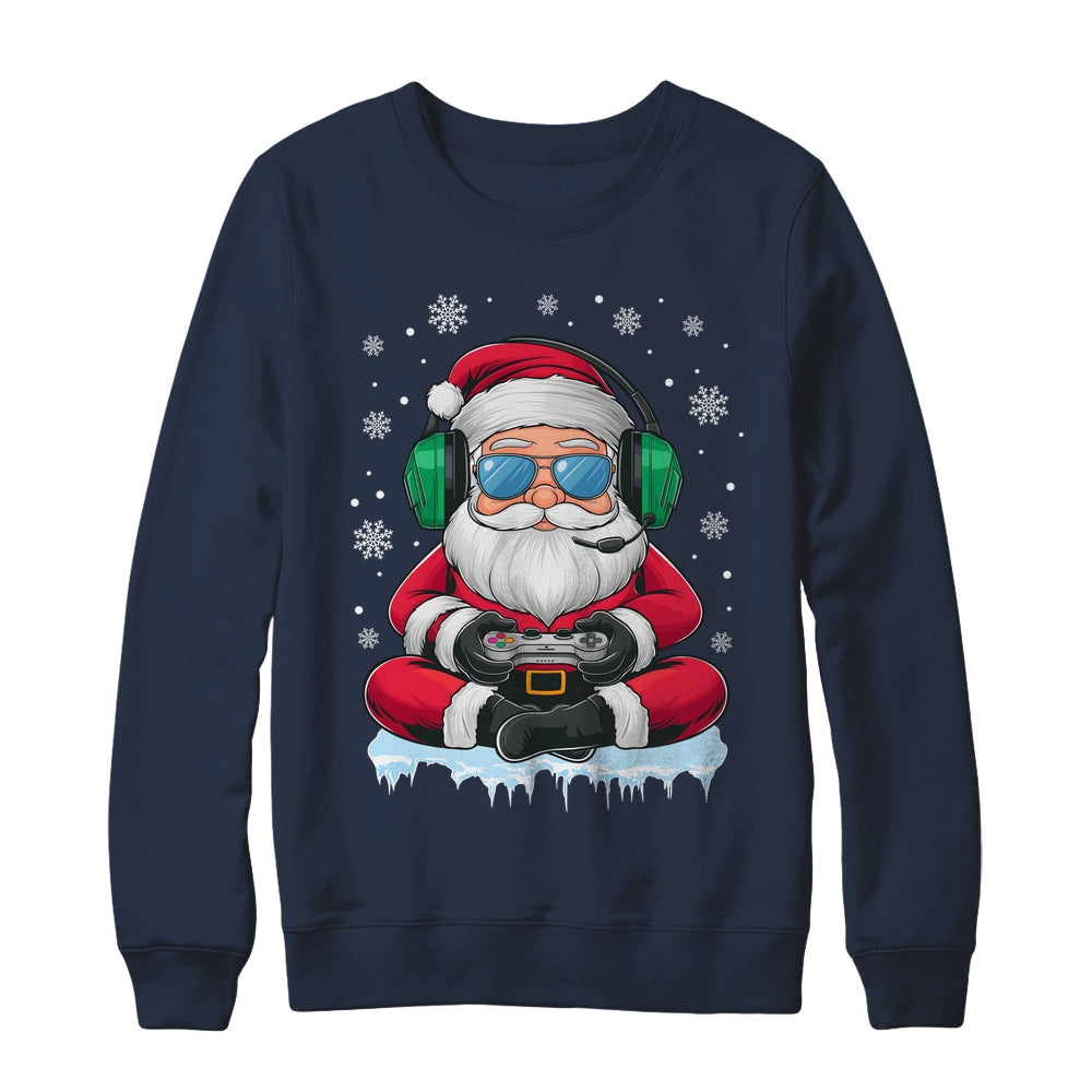 Christmas Xmas Boys Men Video Game Santa Claus Funny Shirt & Sweatshirt | siriusteestore