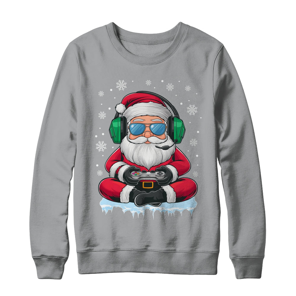 Christmas Xmas Boys Men Video Game Santa Claus Funny Shirt & Sweatshirt | siriusteestore