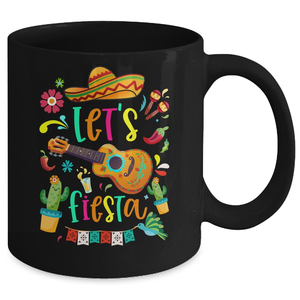 Cinco De Mayo Mexican Guitar Cactus Celebration Mug | siriusteestore