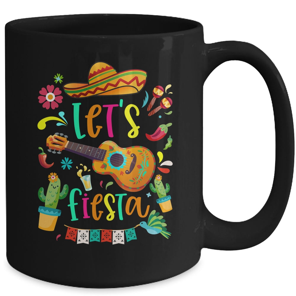 Cinco De Mayo Mexican Guitar Cactus Celebration Mug | siriusteestore