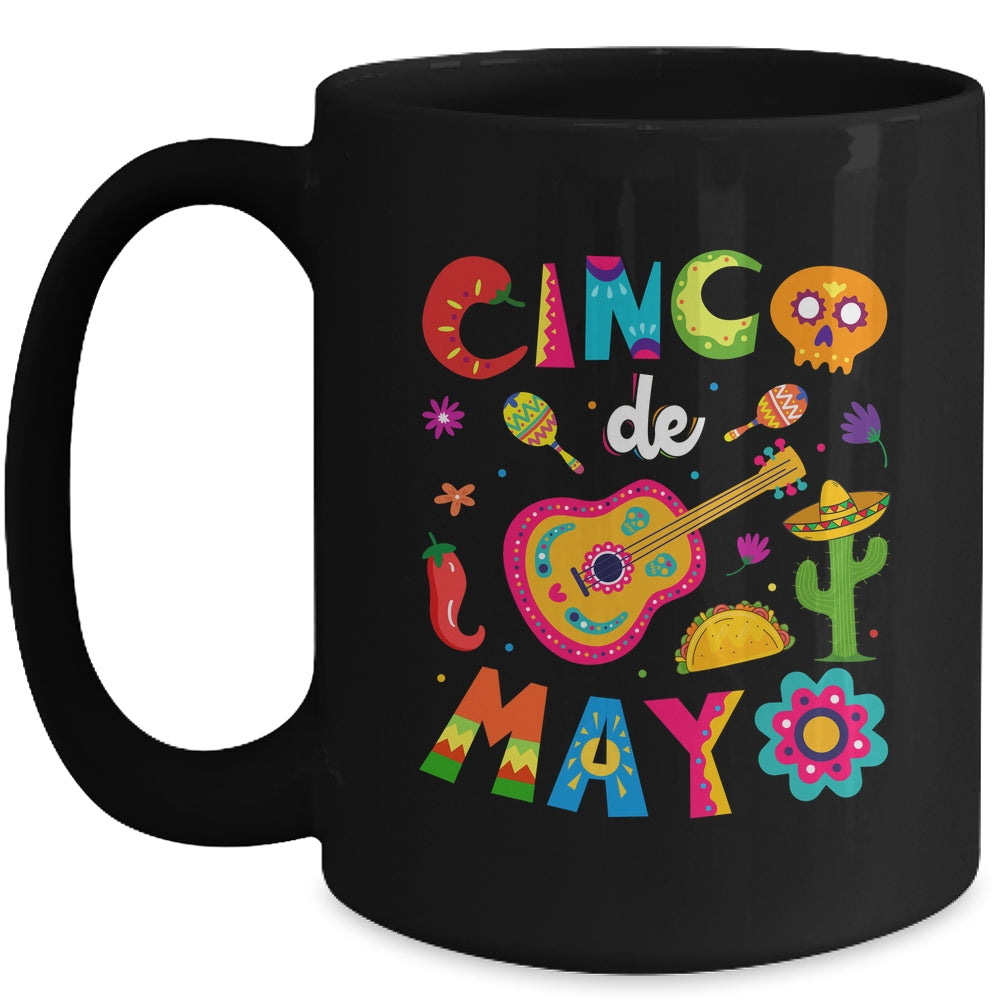 Cinco De Mayo Mexican Guitar Cactus Mug | siriusteestore