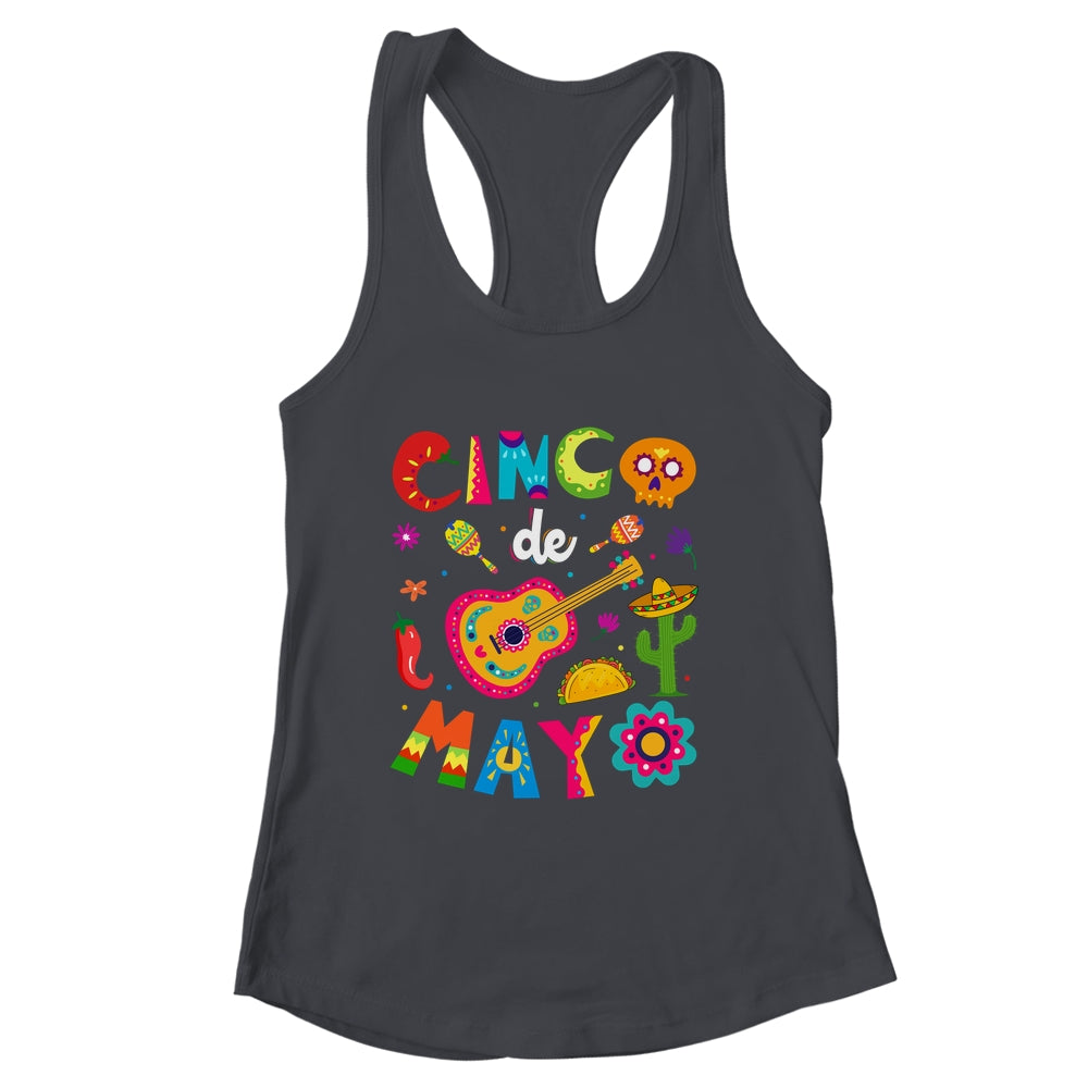 Cinco De Mayo Mexican Guitar Cactus Shirt & Tank Top | siriusteestore