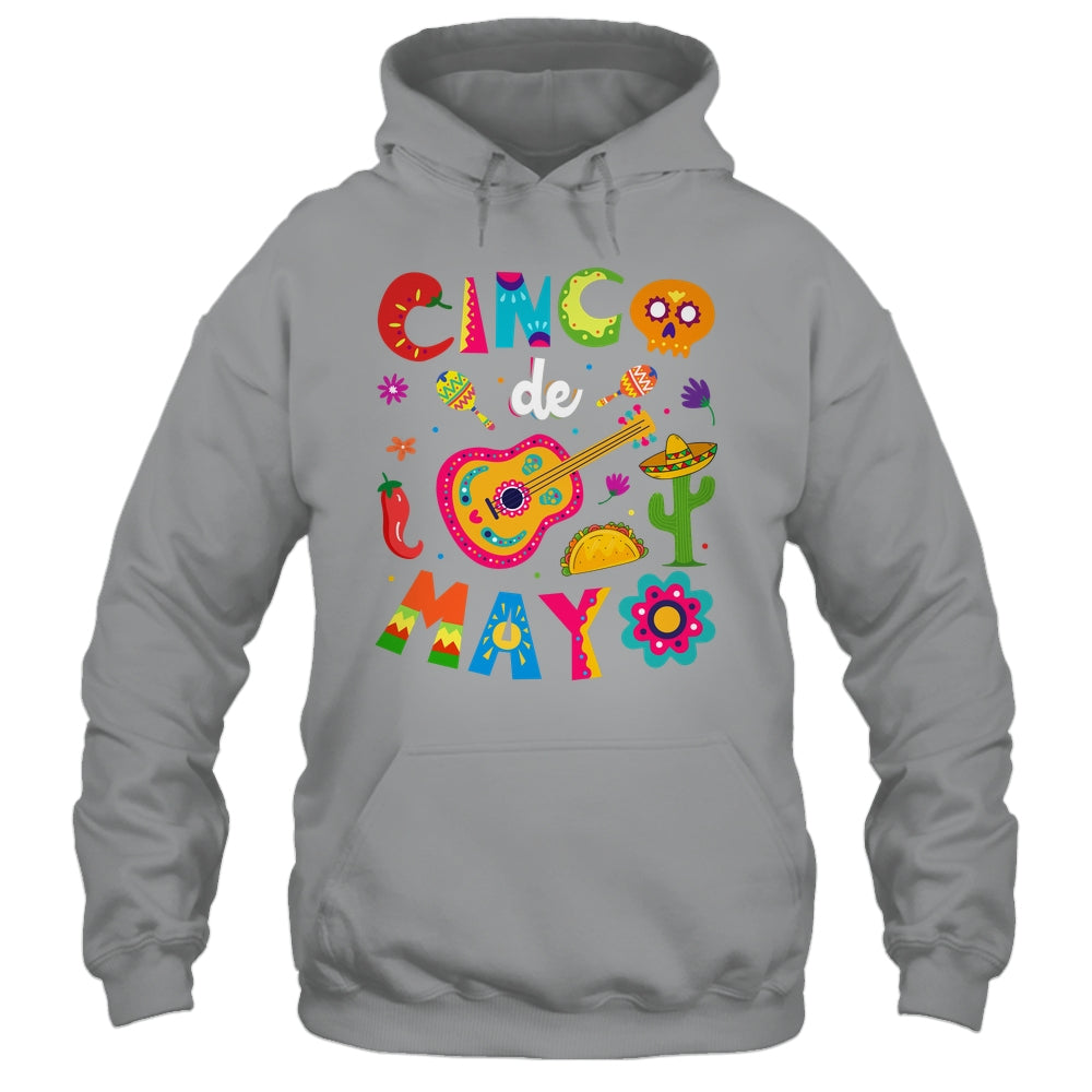 Cinco De Mayo Mexican Guitar Cactus Shirt & Tank Top | siriusteestore