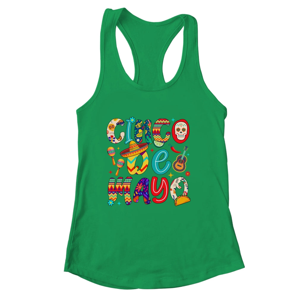 Cinco De Mayo Party Mexican Lets Fiesta Mama Sombrero Taco Shirt & Tank Top | siriusteestore