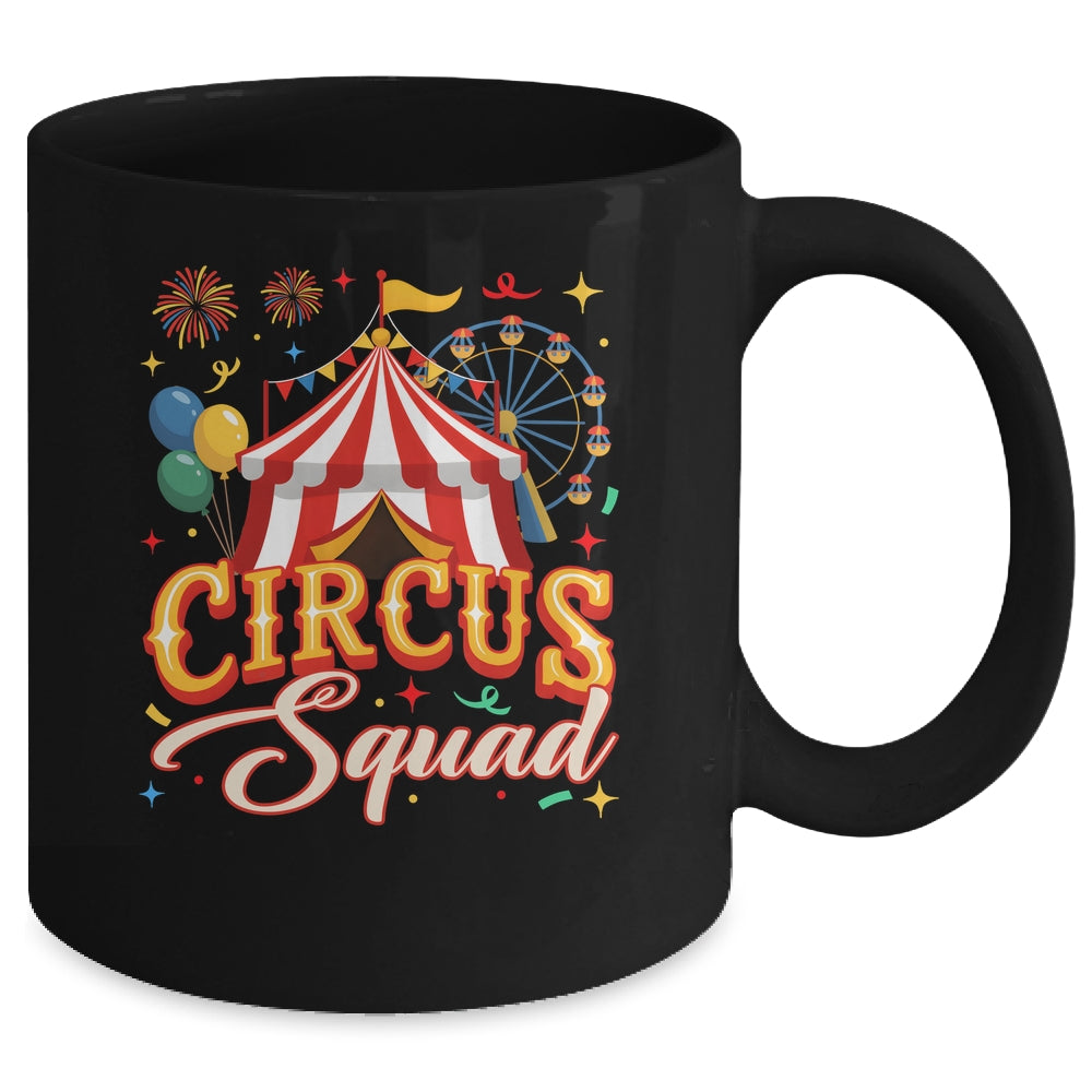 Circus Squad Birthday Party Funny Carnival Graphic Mug | siriusteestore