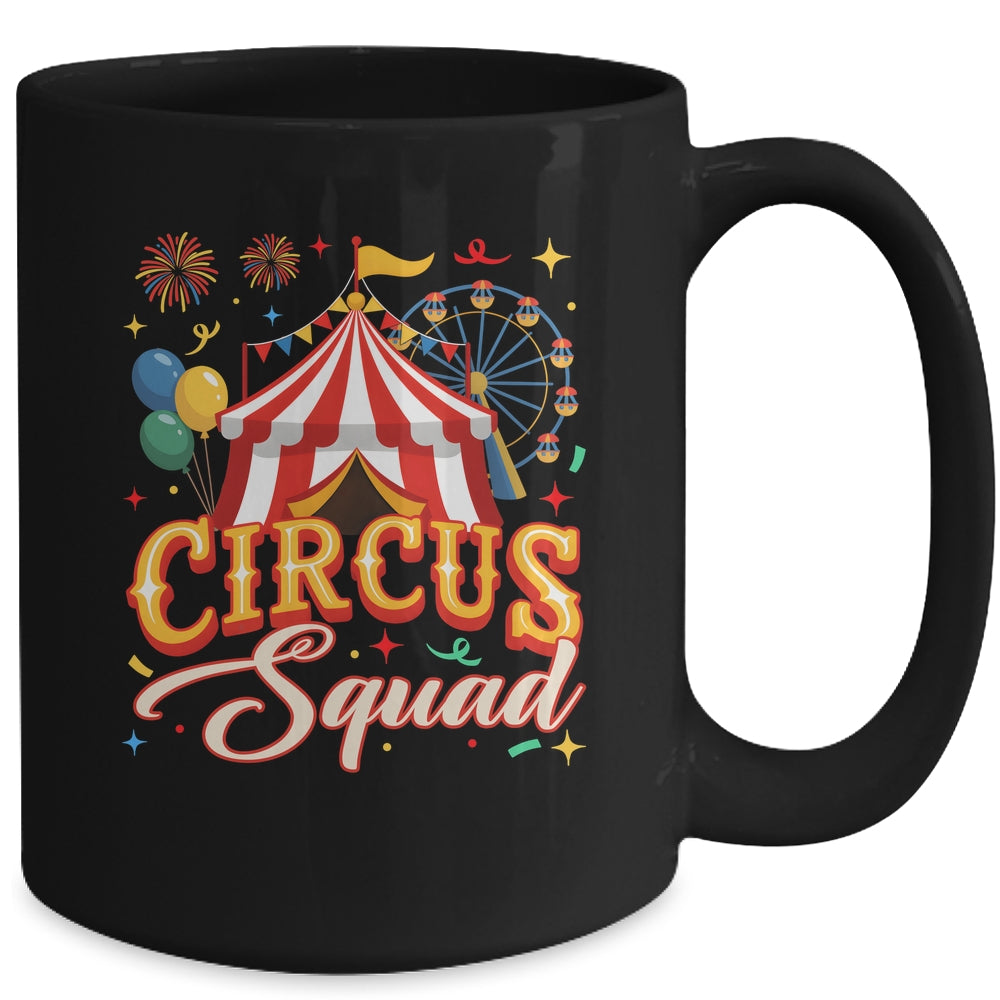 Circus Squad Birthday Party Funny Carnival Graphic Mug | siriusteestore