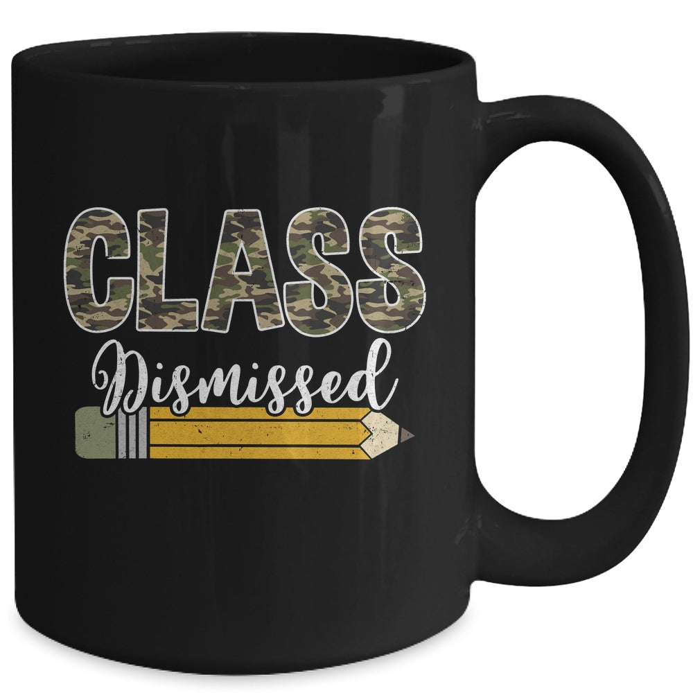 Class Dismissed Last Day Of School Camouflage Graduation Boy Mug | siriusteestore