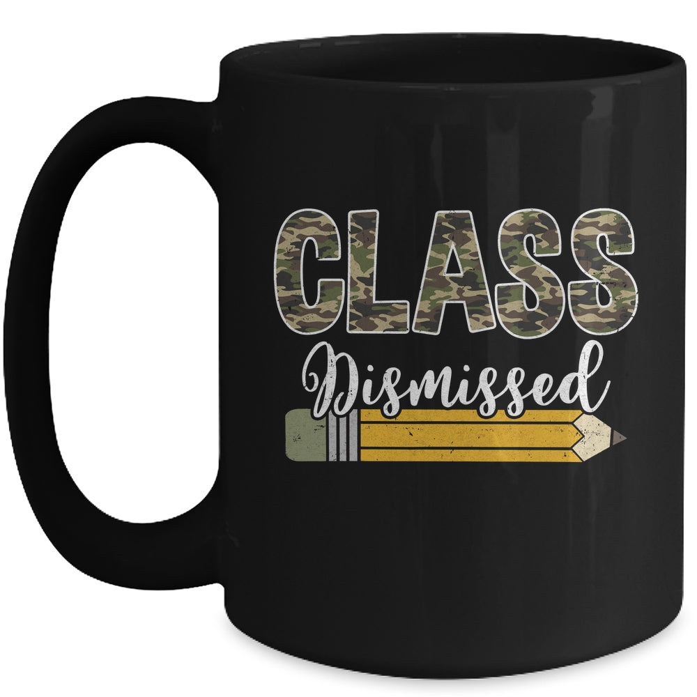 Class Dismissed Last Day Of School Camouflage Graduation Boy Mug | siriusteestore