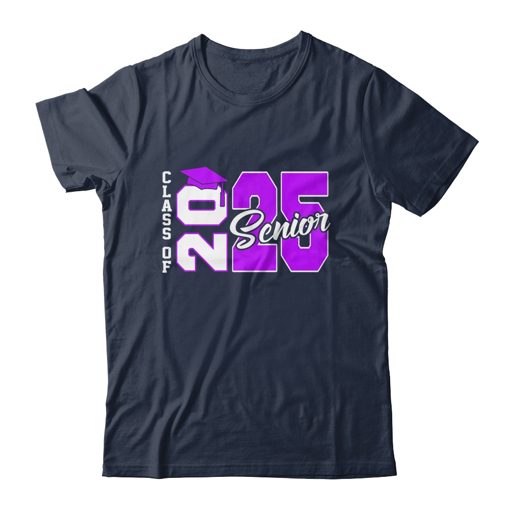 Class Of 2025 Senior 2025 Graduation 2025 Back To School Purple Shirt & Hoodie | siriusteestore