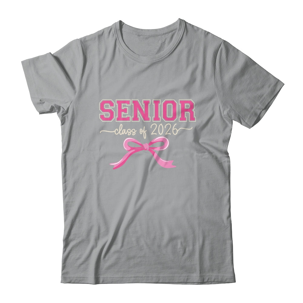 Class Of 2026 Pink Coquette Bow Cap Senior 2026 Graduation Shirt & Hoodie | siriusteestore