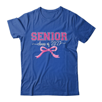Class Of 2027 Pink Coquette Bow Cap Senior 2027 Graduation Shirt & Hoodie | siriusteestore