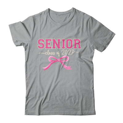 Class Of 2027 Pink Coquette Bow Cap Senior 2027 Graduation Shirt & Hoodie | siriusteestore
