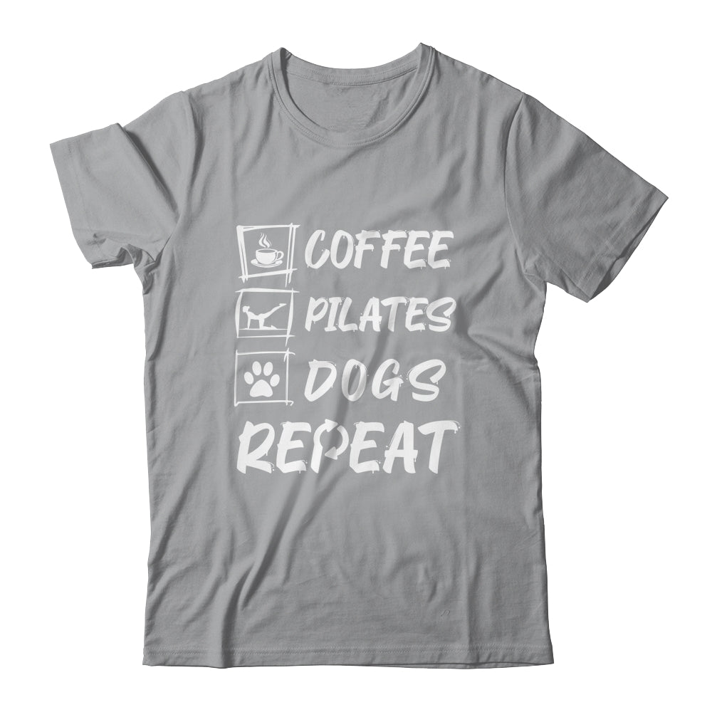 Coffee Pilates Dogs Repeat Pilates Art For Girl Women Shirt & Tank Top | siriusteestore