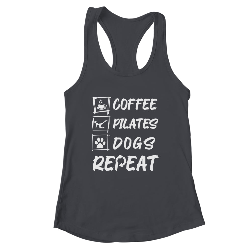Coffee Pilates Dogs Repeat Pilates Art For Girl Women Shirt & Tank Top | siriusteestore