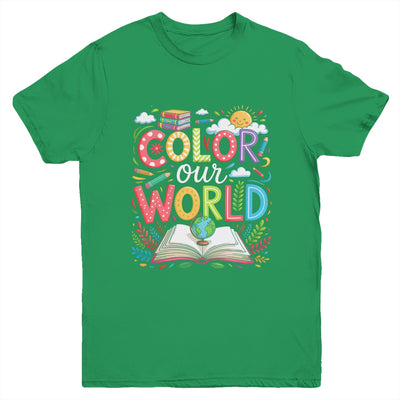 Color Our World Book Reading Program 2025 Summer Reading Youth Shirt | siriusteestore
