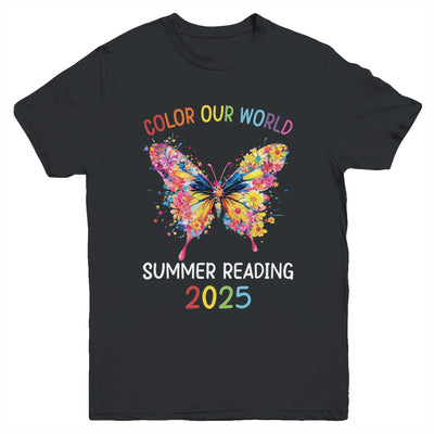 Color Our World Summer Reading Program 2025 Butterfly Youth Shirt | siriusteestore